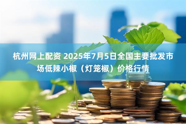 杭州网上配资 2025年7月5日全国主要批发市场低辣小椒（灯笼椒）价格行情